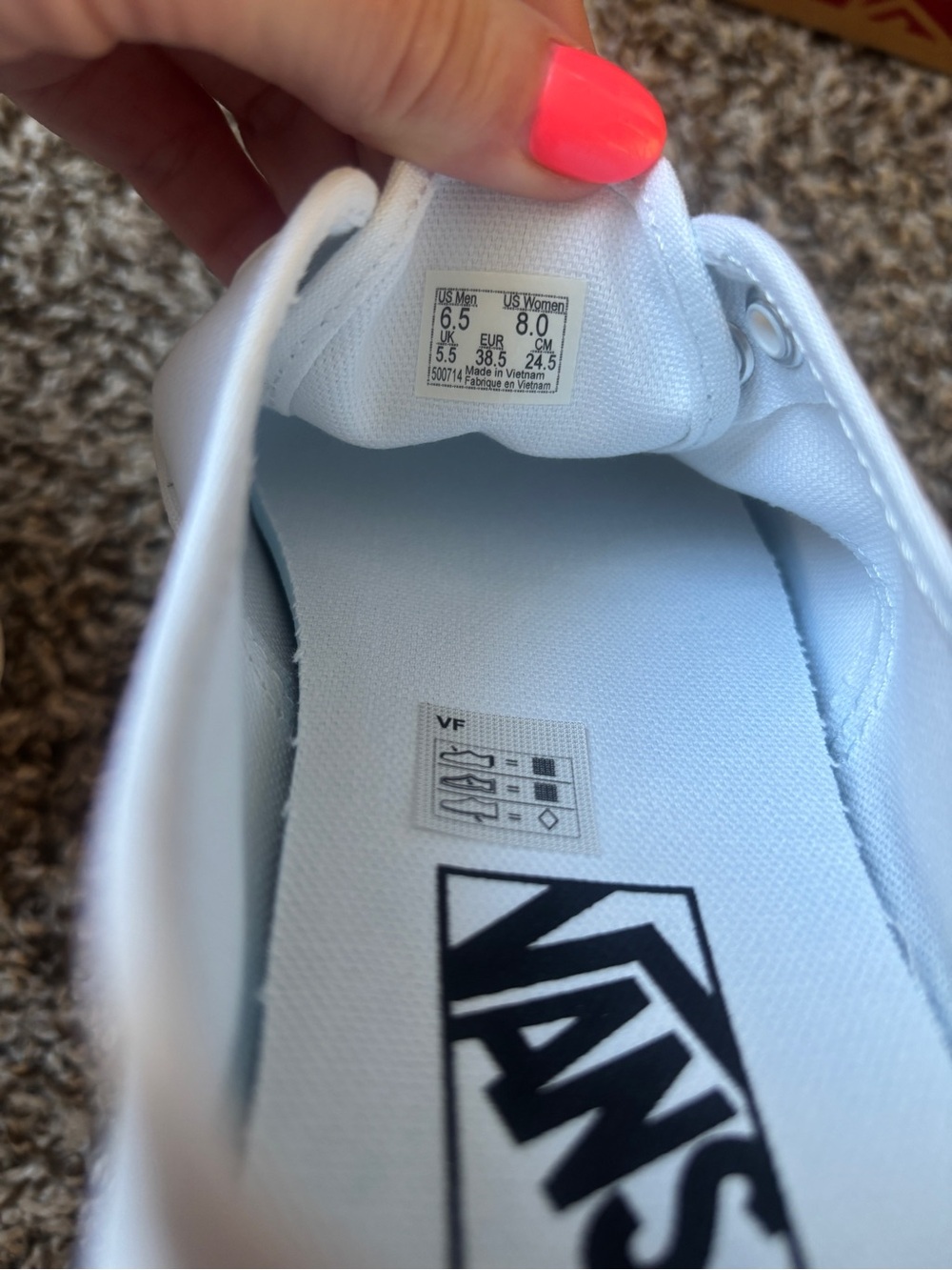 Vans White Canvas Low-Top Sneakers - Men's - Picture 4 of 6
